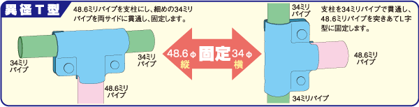 異径T型