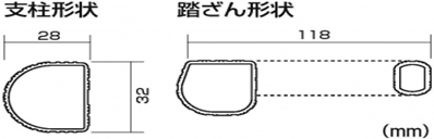 支柱形状・踏ざん形状