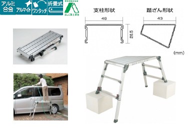 四脚アジャスト式足場台　DWX